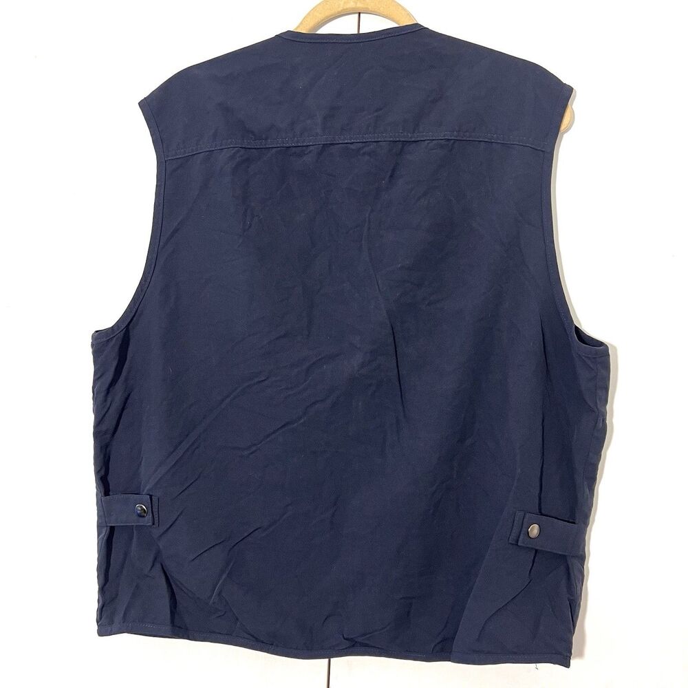 Tilley Endurables Utility Vest Mens L Blue Pockets Safari Fishing Outdoor Casual - Picture 2 of 6